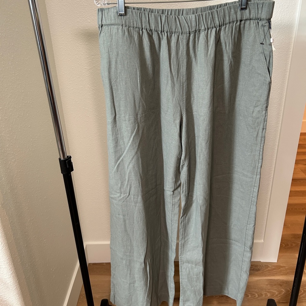 Caslon Linen Wide Leg Pant L